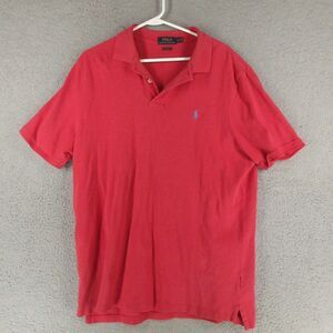 Polo Ralph Lauren Shirt Mens XL Red Short‎ Sleeve Cotton Small Pony Classic Fit